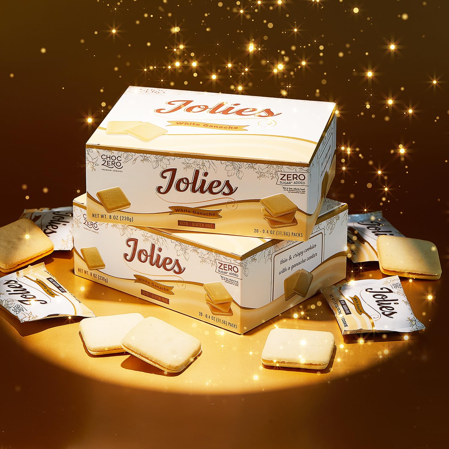 ChocZero Jolies servidas con café en un ambiente cotidiano para merienda equilibrada