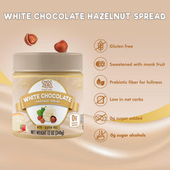 ChocZero untado en tostada, sabor a avellana y chocolate blanco