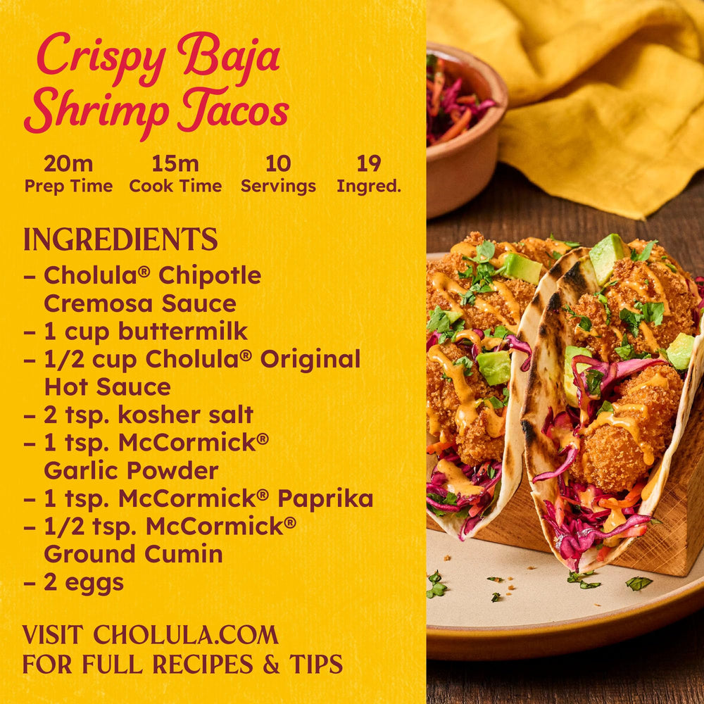Cholula cremosa chipotle vertiéndose, control preciso y dosificación