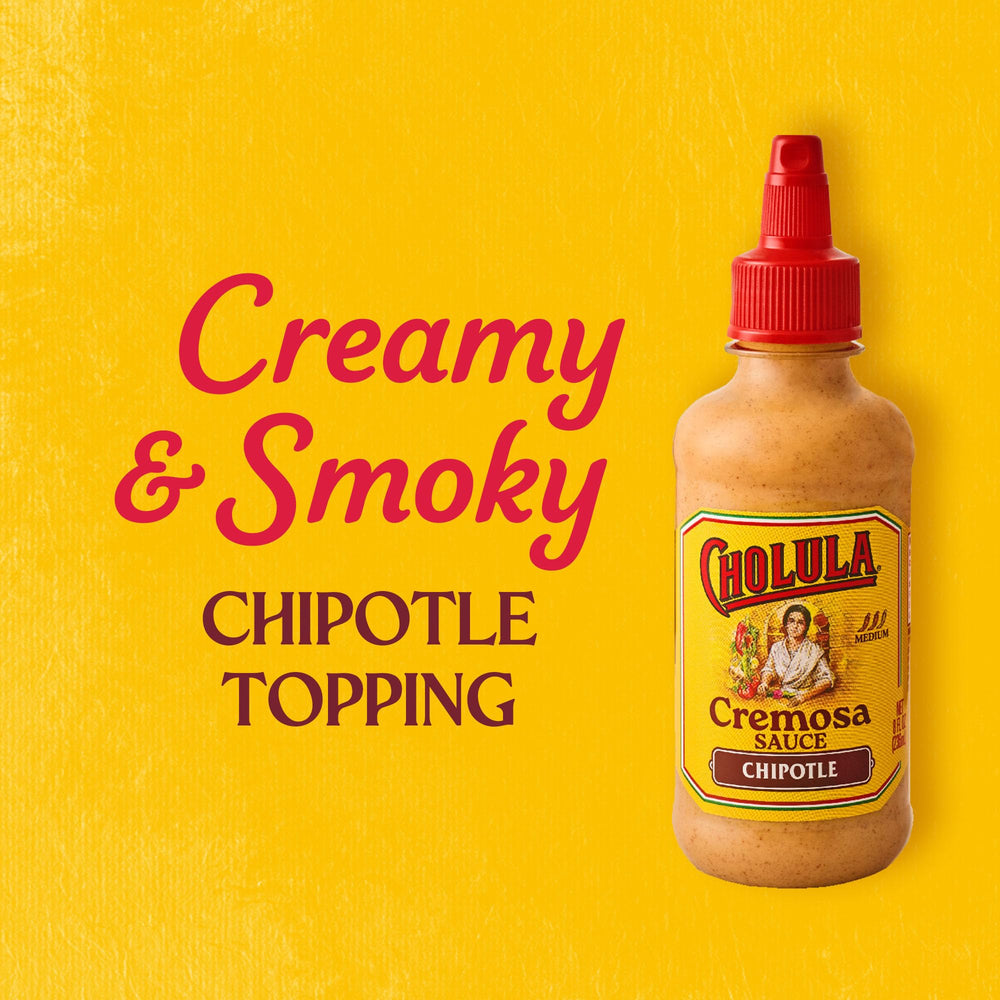 Cholula cremosa chipotle en ensalada, toque cremoso que complementa