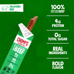 Chomps bastón en mano listo para comer, energía proteica inmediata