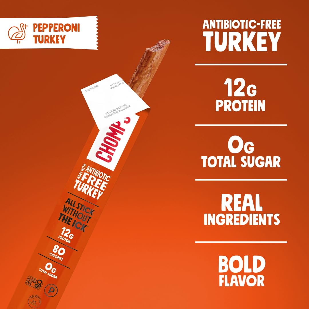 Palito Chomps en mano como snack portátil y práctico para energía rápida