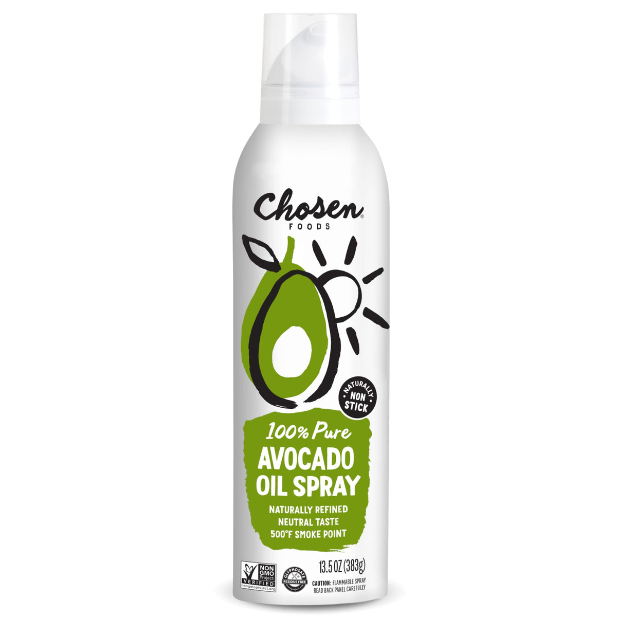 Chosen Foods envase frontal del spray, fácil de aplicar