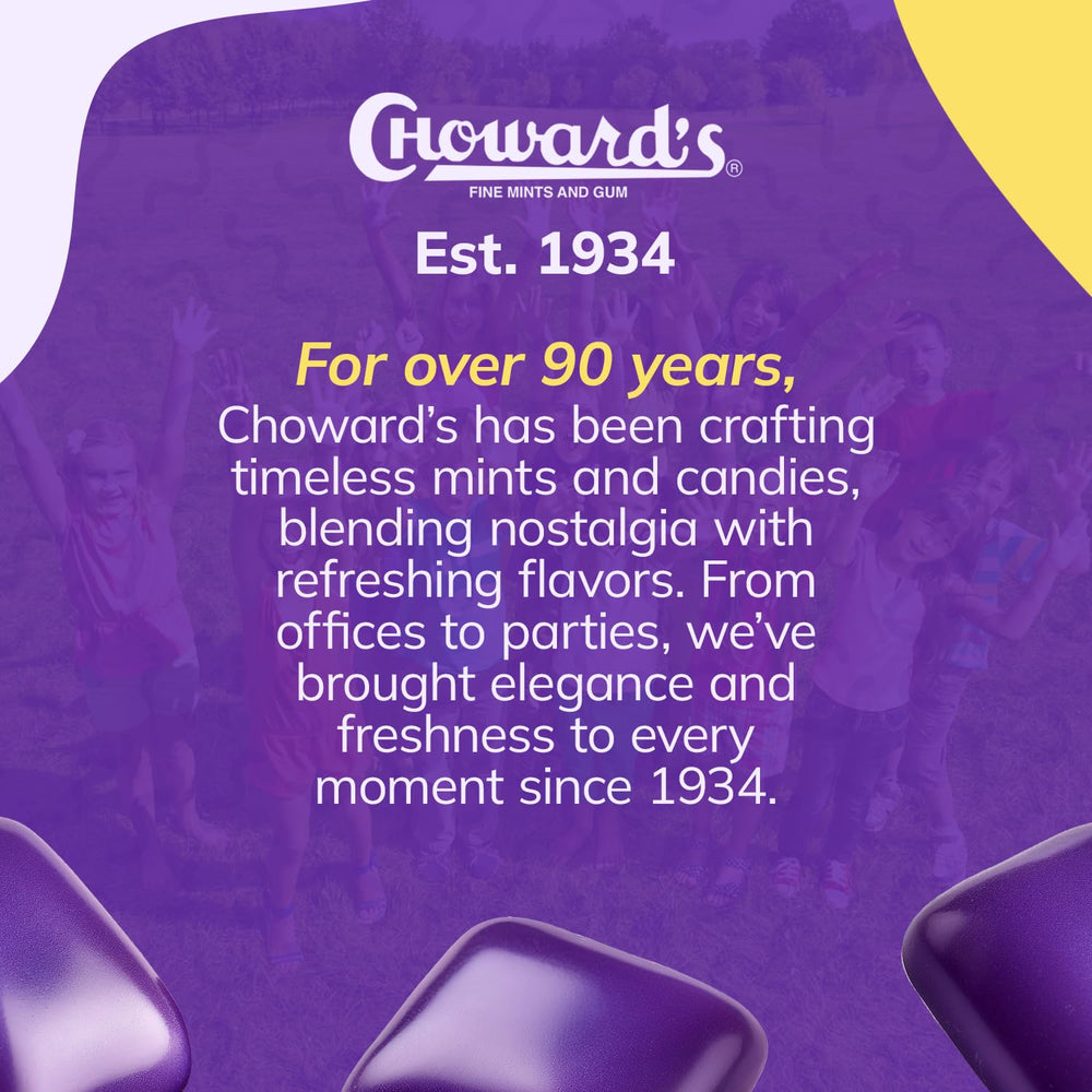 Choward's primer plano de tabletas envueltas que resalta aroma y facilidad de compartir