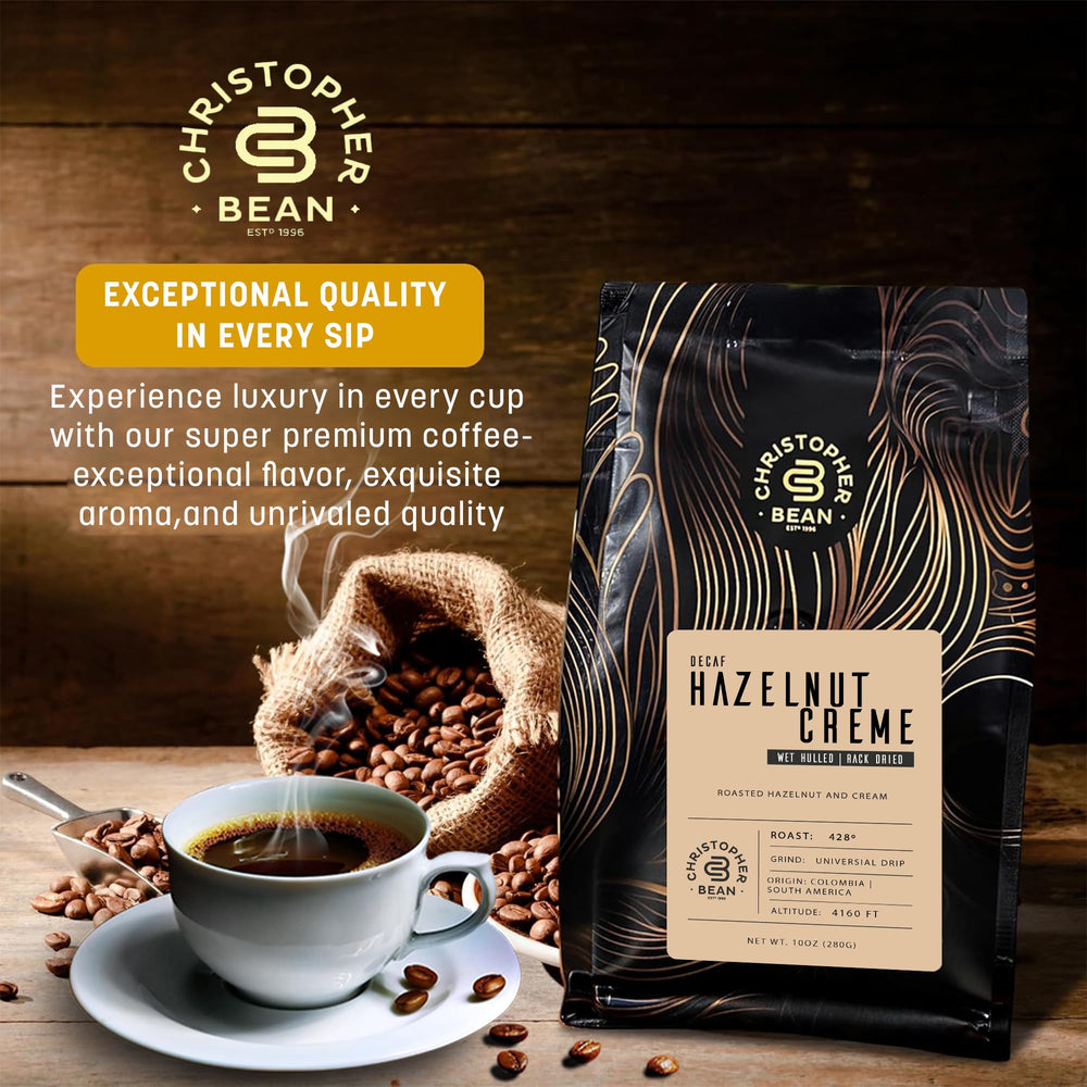 Christopher Bean Coffee primer plano del molido con textura uniforme