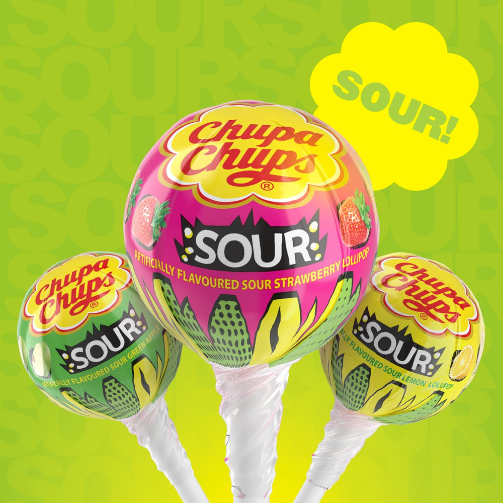 Chupa Chups manos sosteniendo piruleta, conveniencia y disfrute
