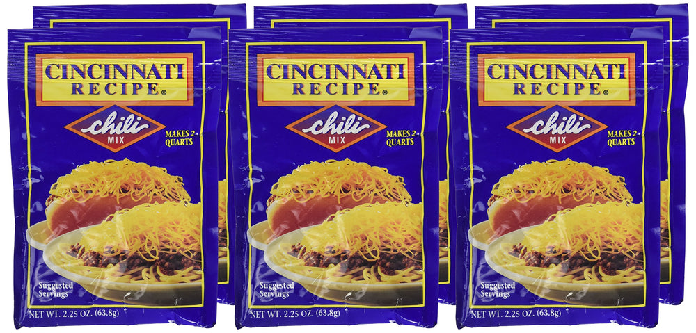 Cincinnati Recipe mix sobre abierto con porción lista para mezclar