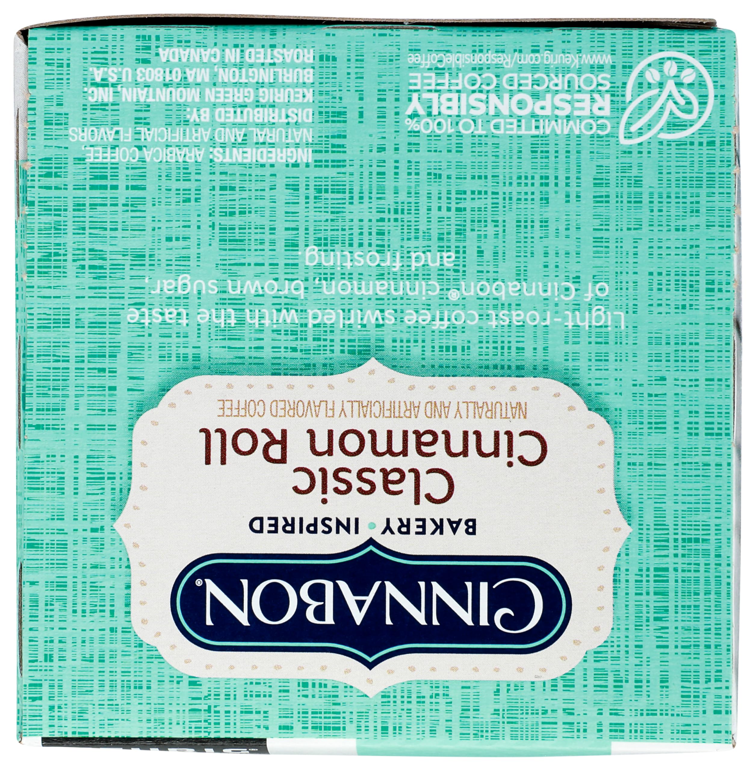 CINNABON etiqueta y lista de ingredientes mostrando transparencia