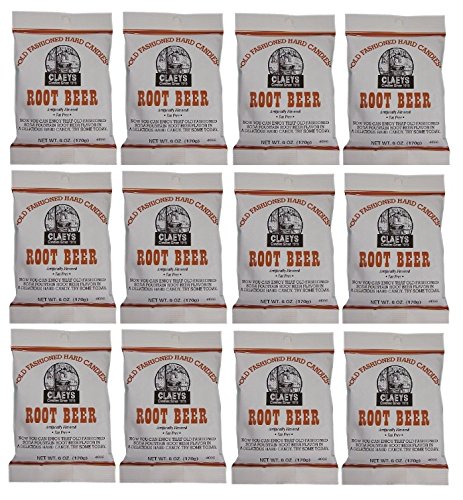 Claeys bolsa frente mostrando 6 oz y sabor root beer, ideal para compartir