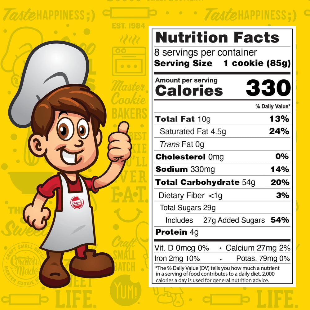 Classic COOKIE galleta envuelta individualmente con cierre, mantiene frescura