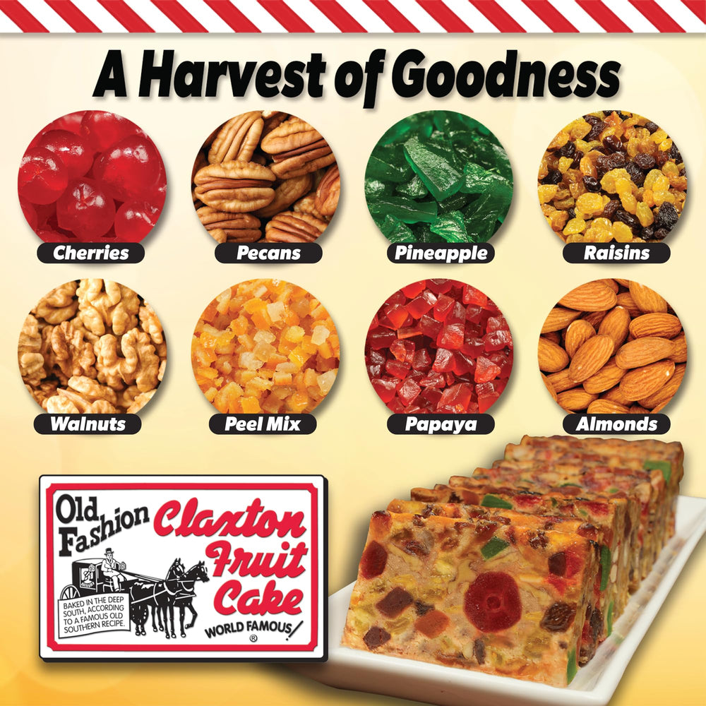 Claxton Fruit Cake pan envuelto individualmente en plástico protector, conserva frescura