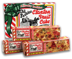 Claxton Fruit Cake vista frontal de la caja festiva, ideal para regalar
