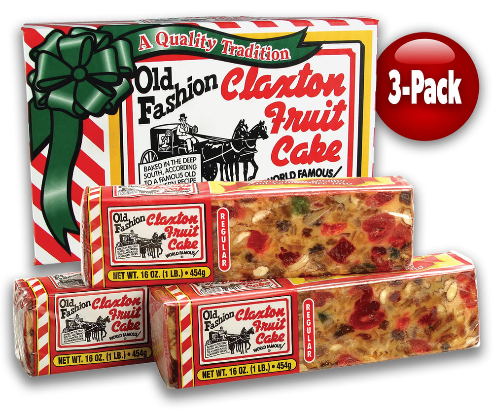 Claxton Fruit Cake servido en mesa navideña, complementa celebraciones familiares