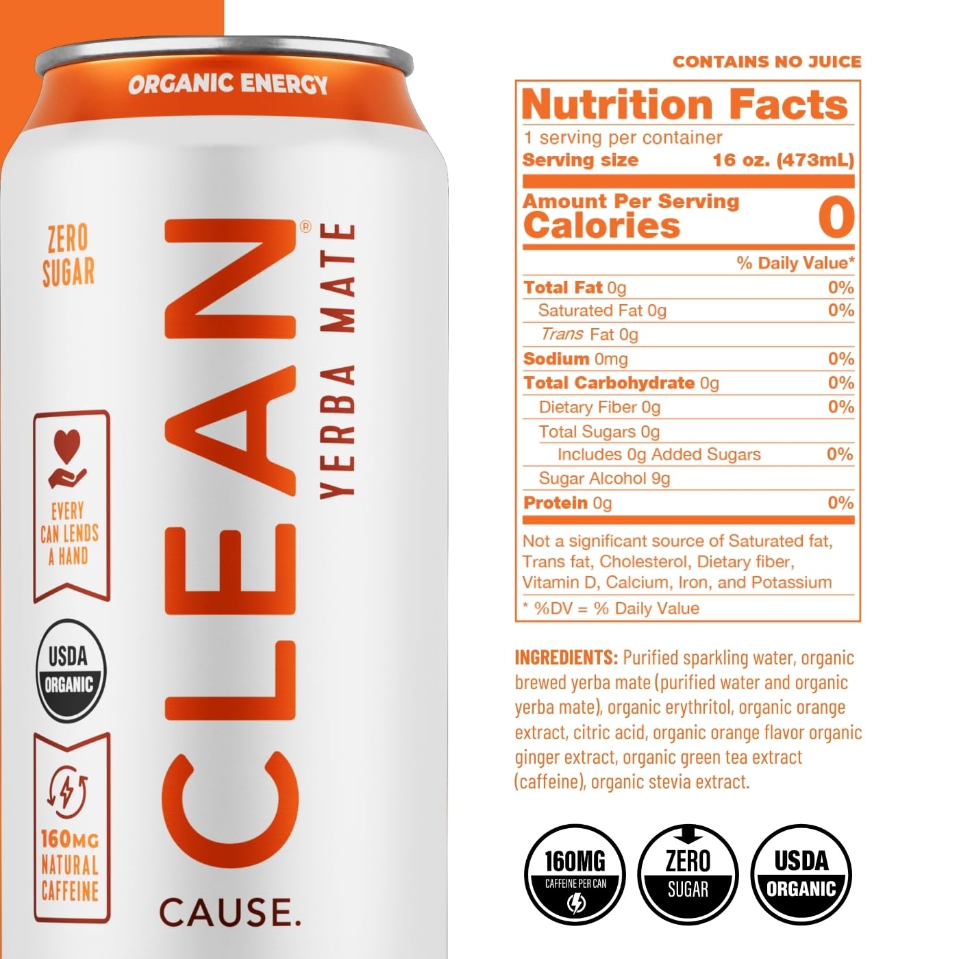 CLEAN CAUSE lata junto a una regla para comparar tamaño de 16 oz, formato práctico