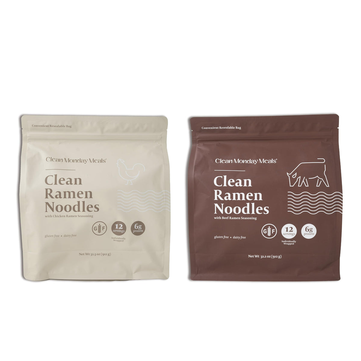 Clean Monday Meals frente del pack mostrando variedad y conveniencia