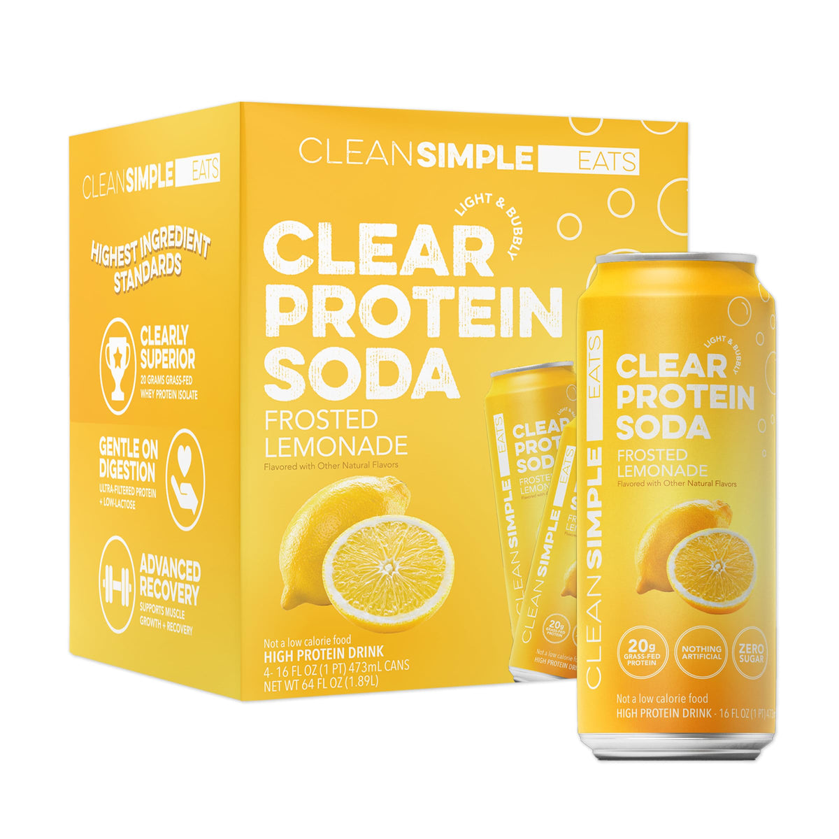 Clean Simple Eats frente de lata mostrando la marca y sabor, ideal para llevar