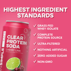 Lata Clean Simple Eats en mano para comparar tamaño y uso portátil