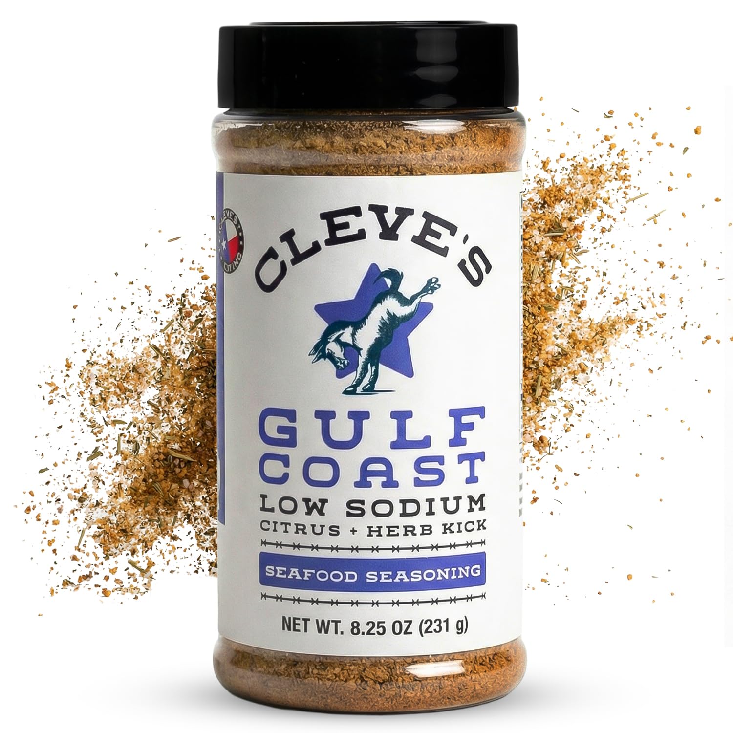 Cleve's Gourmet envase frontal mostrando etiqueta y tamaño, beneficio de identificación rápida