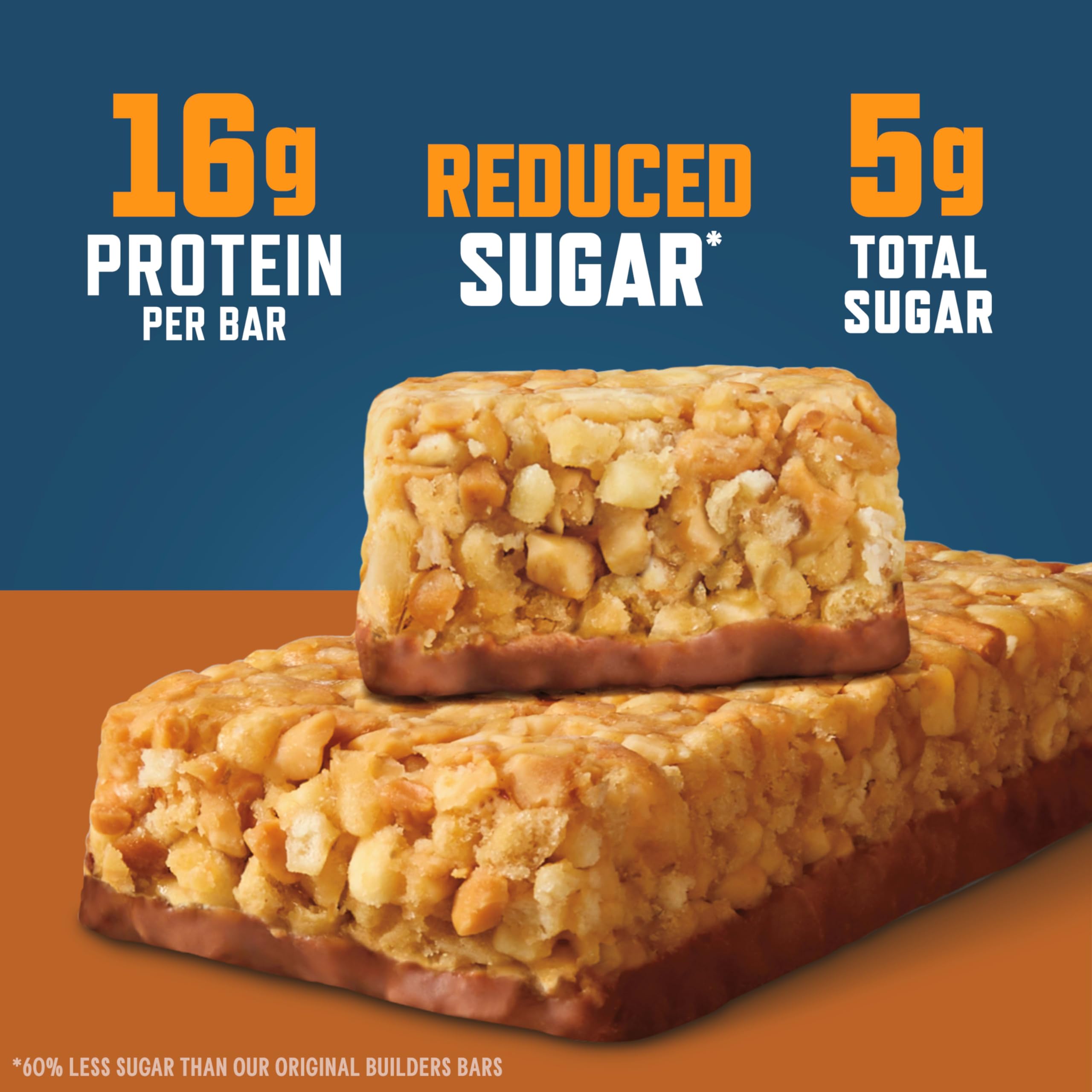 CLIF BUILDER'S barras desenvueltas en plato mostrando tamaño y capas