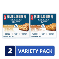 CLIF BUILDER'S etiqueta nutricional clara con proteína y azúcar reducida