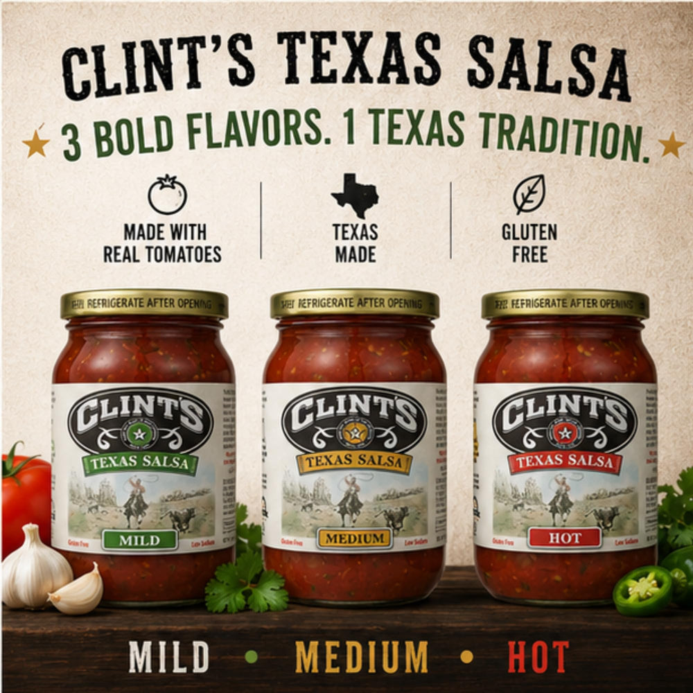 Clint's primer plano de textura de salsa que destaca frescura y consistencia