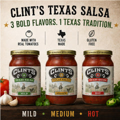 Clint's primer plano de textura de salsa que destaca frescura y consistencia
