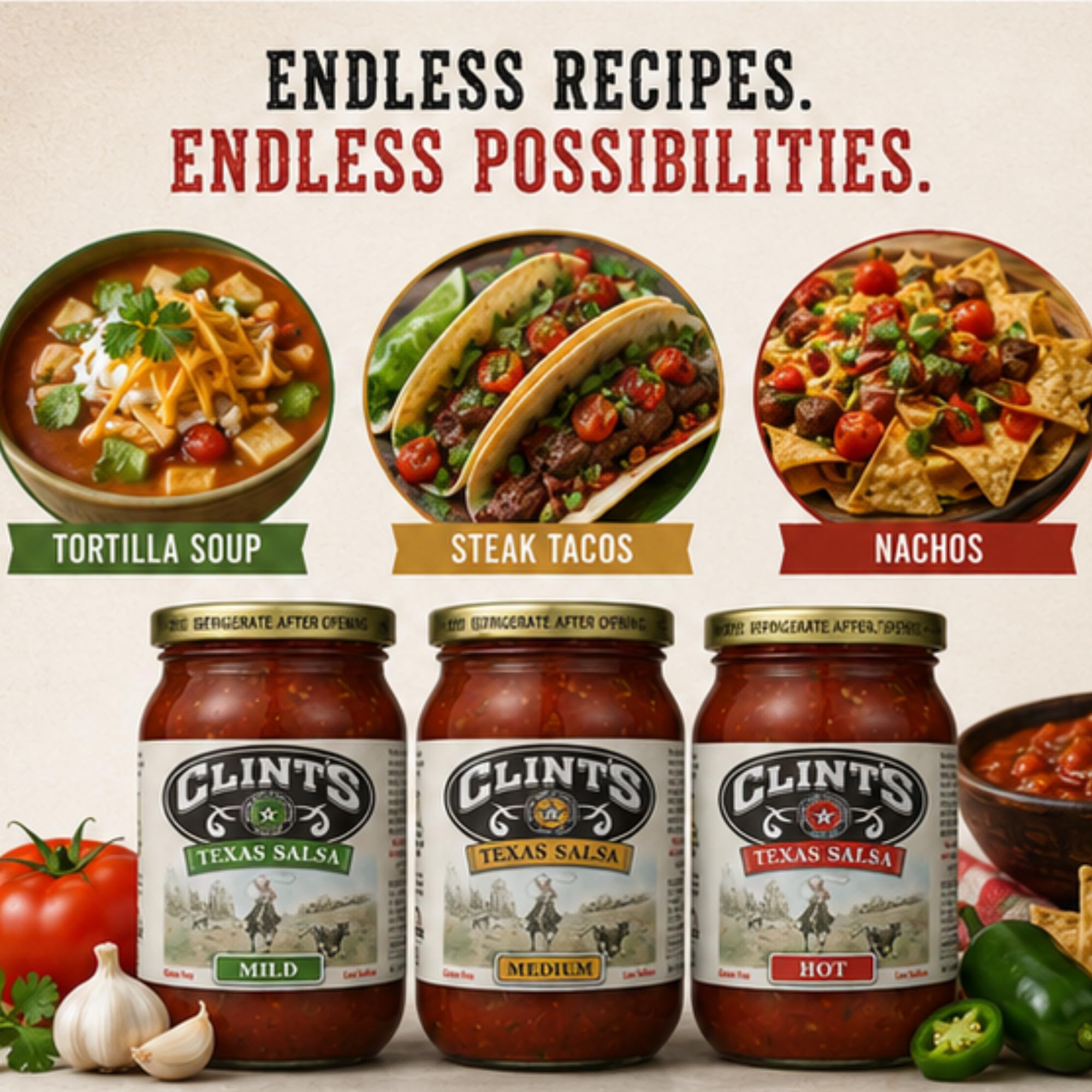 Clint's etiqueta y panel informativo que facilita elegir según ingredientes