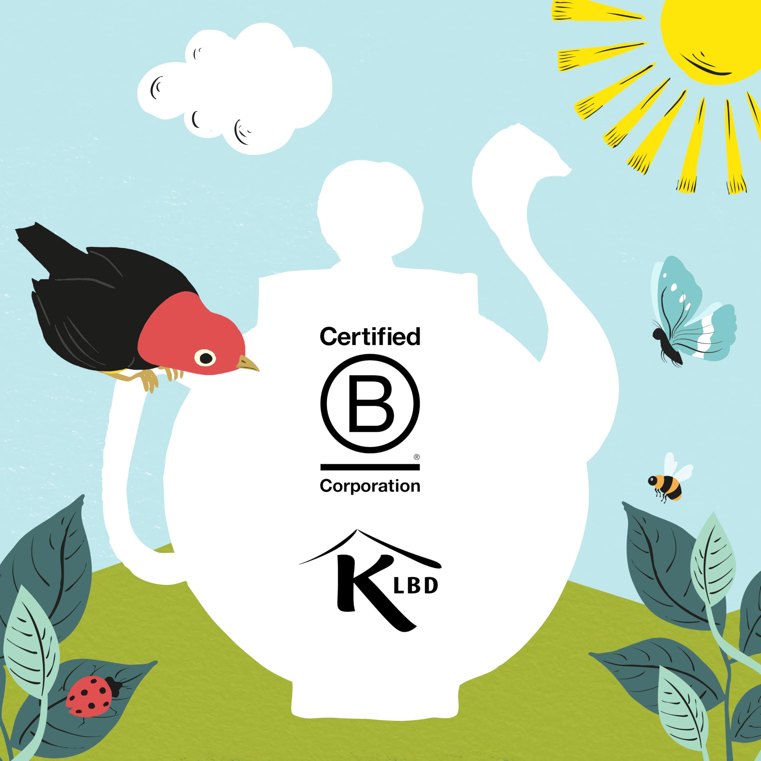 Clipper Tea etiqueta con sellos orgánicos y B-Corp que certifican ética