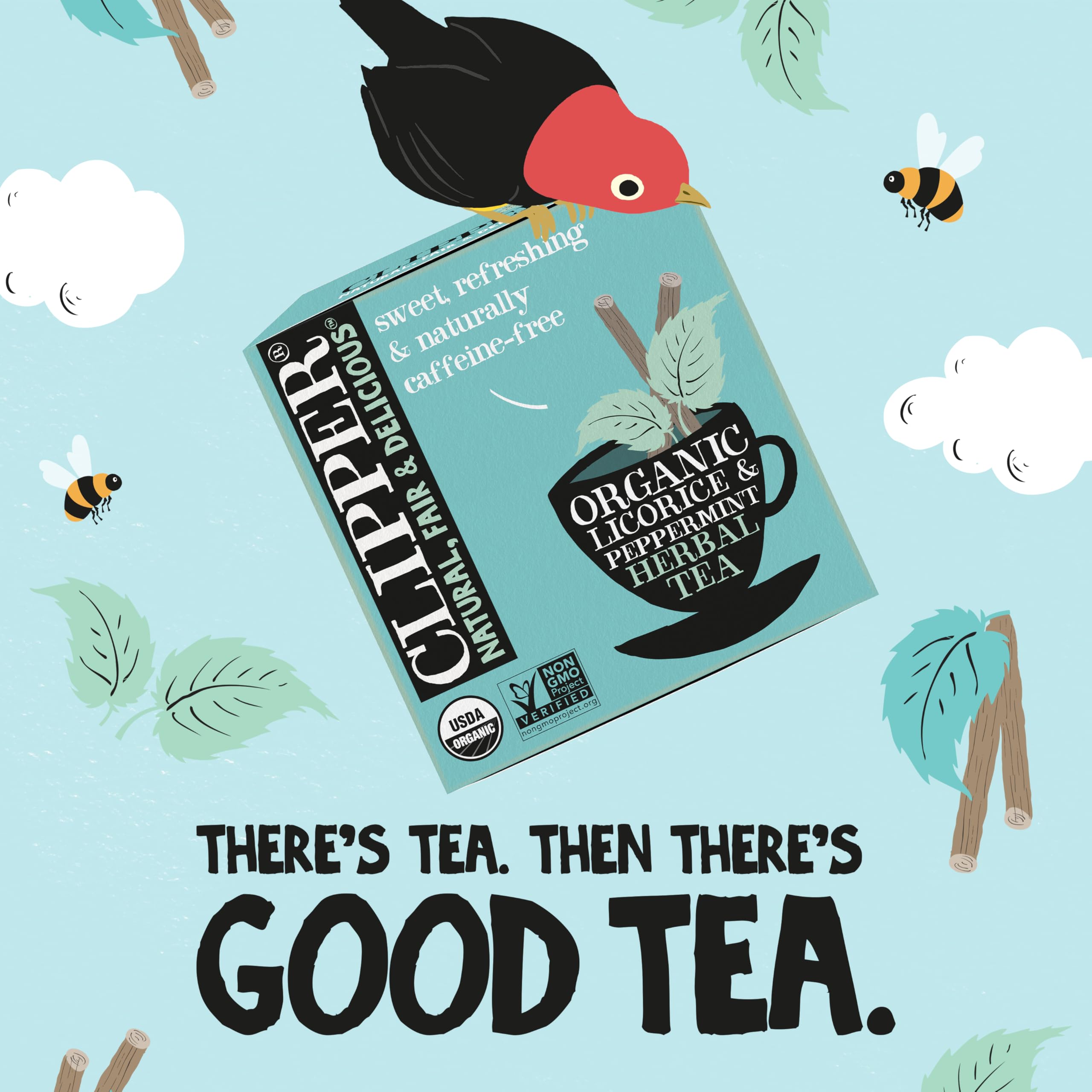 Clipper Tea vaso con té frío y hielo ideal para días calurosos
