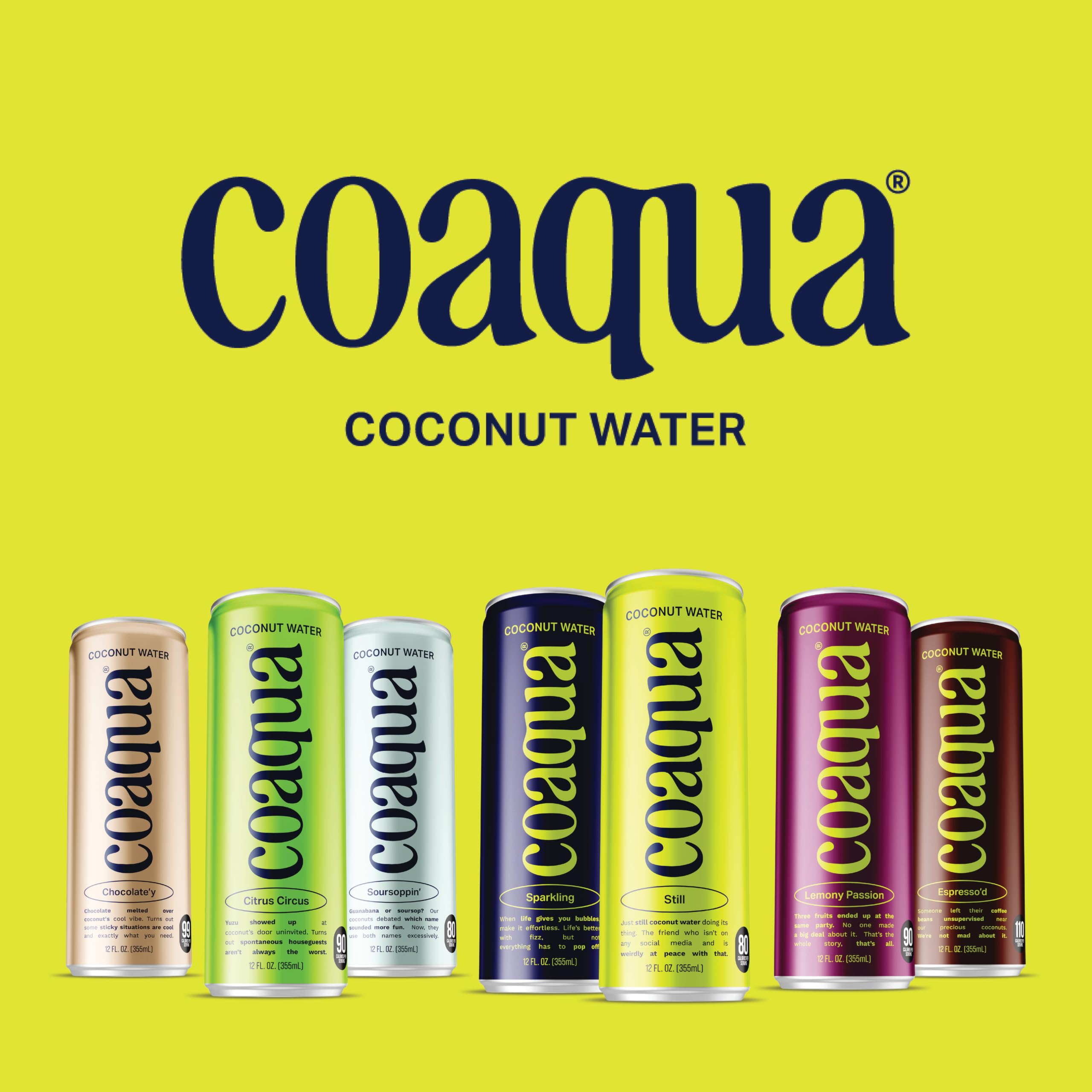 CoAqua pack de 12 latas apiladas, solución sostenible y conveniente