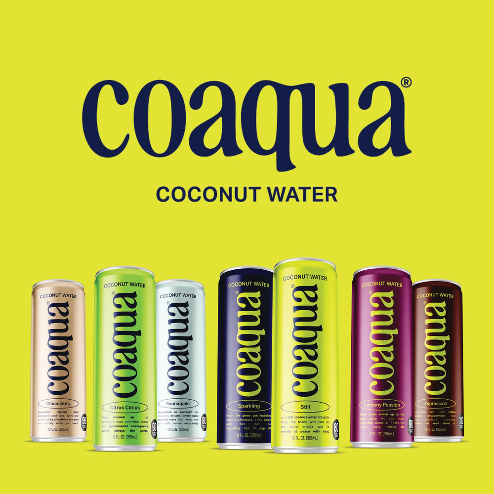 Paquete de 12 latas CoAqua listo para almacenamiento, opción sustentable