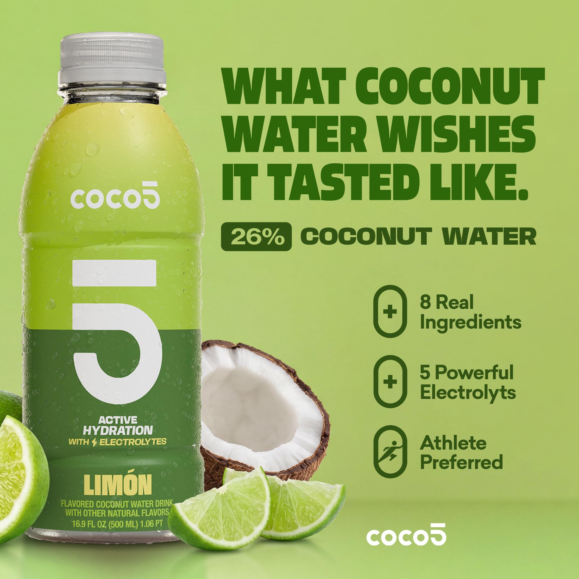 Coco5 paquete de 12 botellas ideal para almacenamiento y entrenamientos