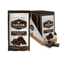 Cocoa Classics empaque frontal mostrando 12 sobres y marca, conveniencia inmediata