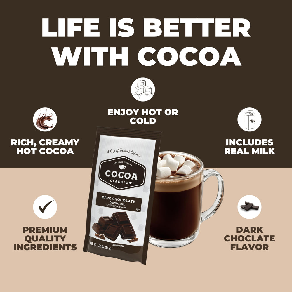Cocoa Classics preparación caliente vertida para calentar y reconfortar