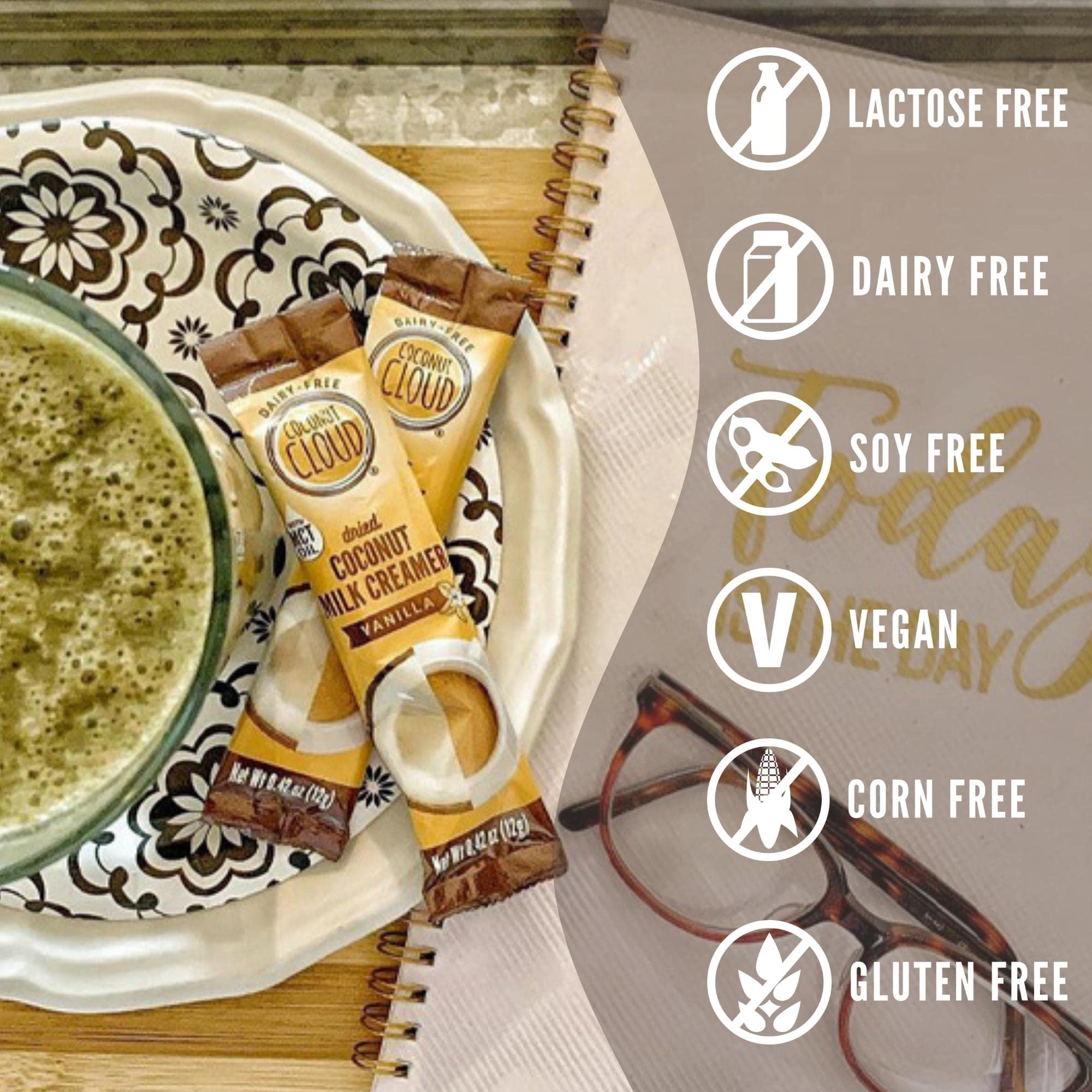 Coconut Cloud etiqueta nutricional detalle con bajo azúcar por porción