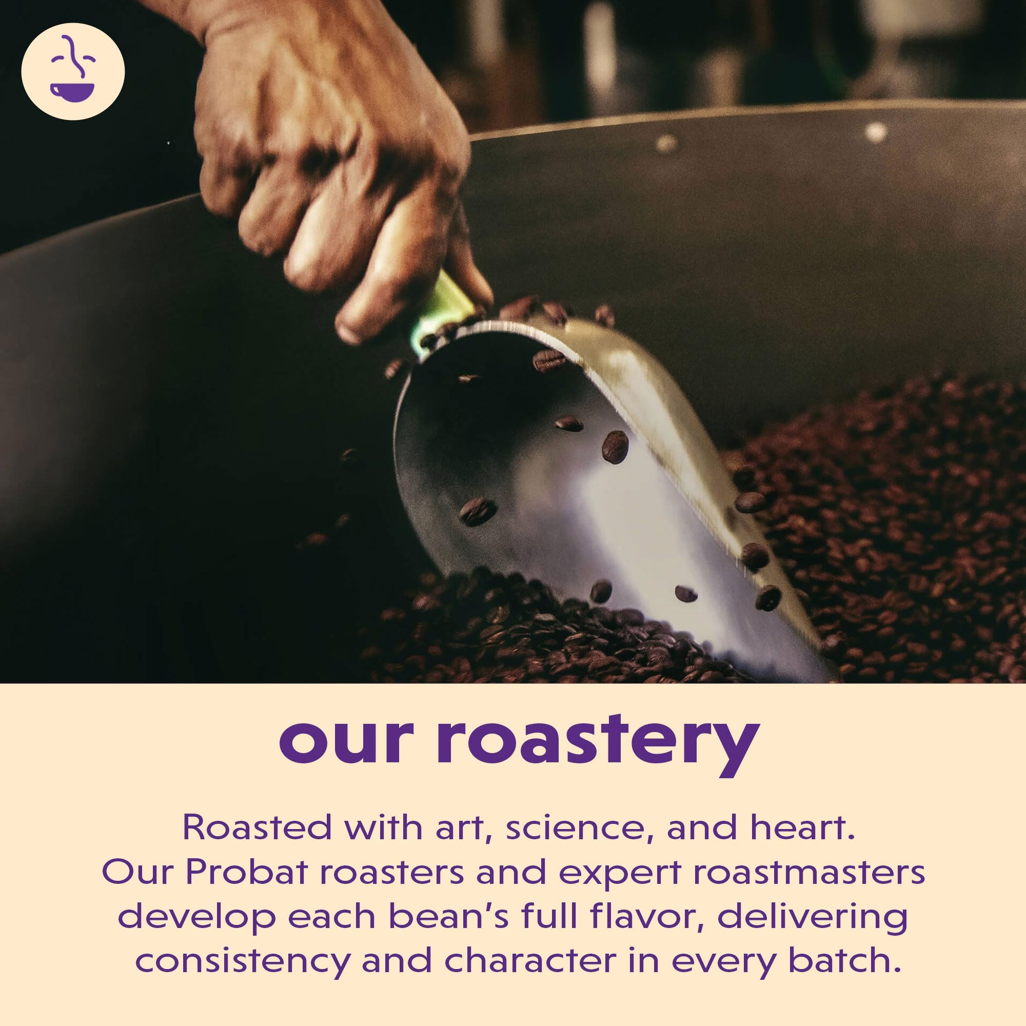 Coffee Bean Direct etiqueta de la bolsa indicando mezcla y notas de cata