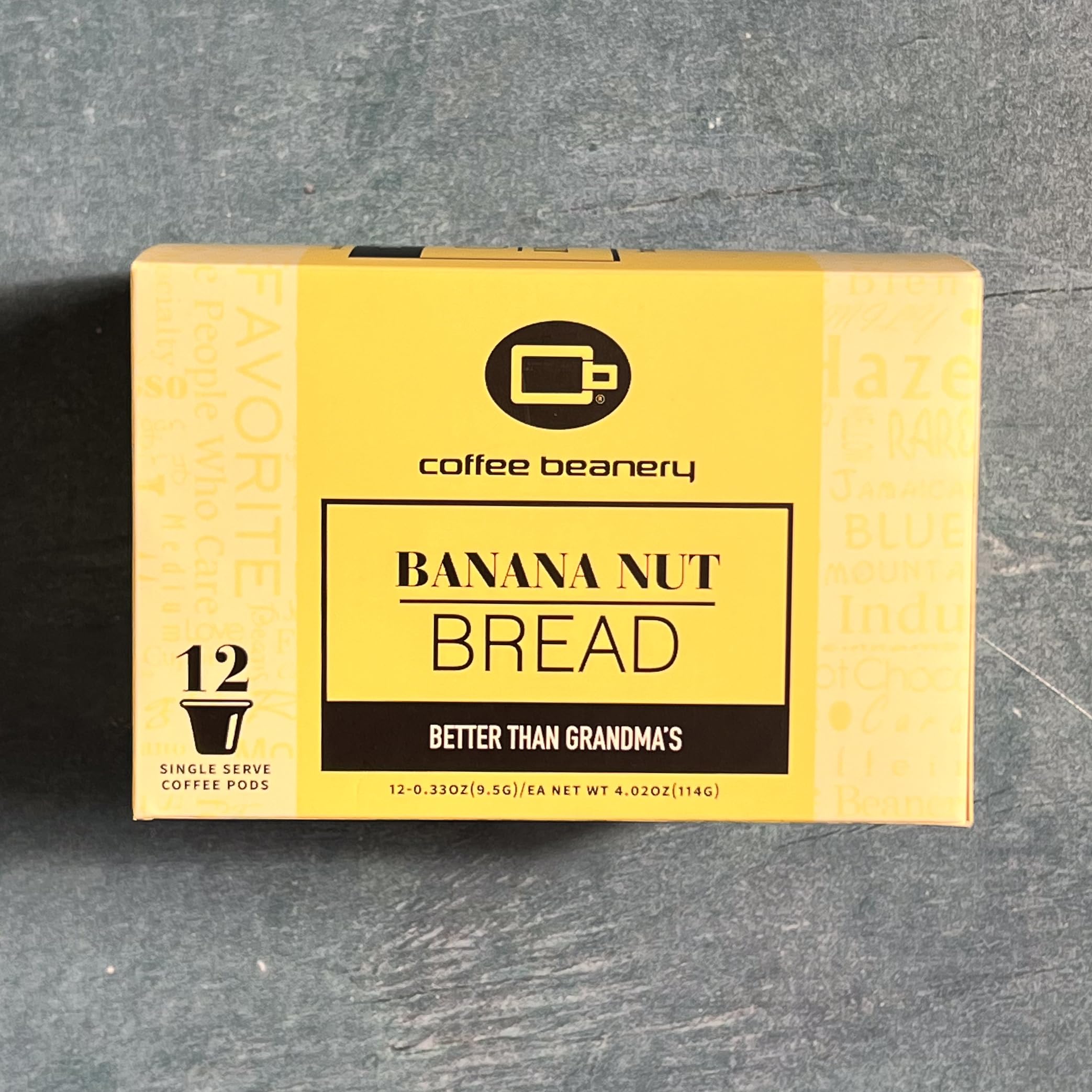 Coffee Beanery caja abierta de 12 cápsulas resaltando cantidad conveniente