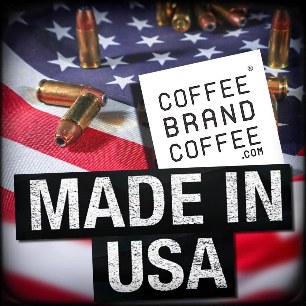 Coffee Brand Coffee sello Made in USA en caja, beneficio calidad y confianza
