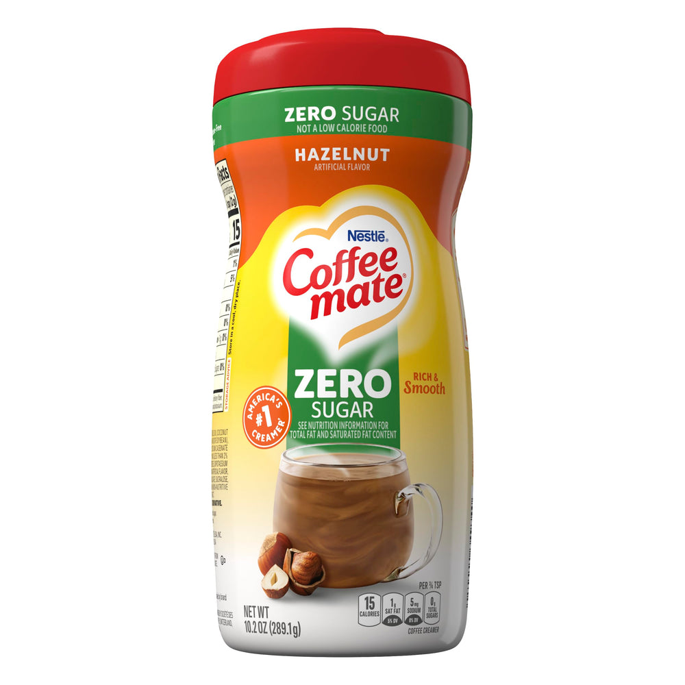 Coffee‑Mate en escena de cocina con taza y galletas, mejora bebidas y postres