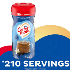 Coffee Mate taza con French Vanilla agregado, sabor cremoso instantáneo