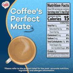 Coffee-mate detalle de la tapa dosificadora para vertido controlado