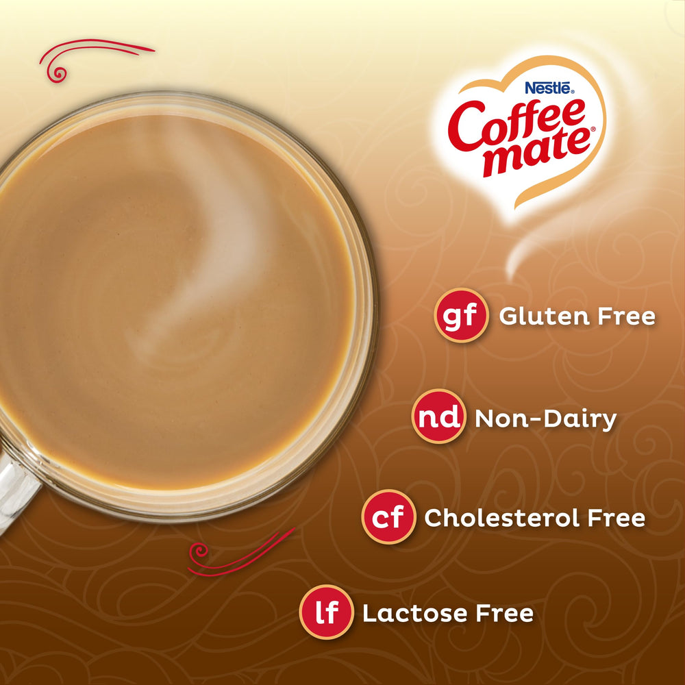 Coffee Mate etiqueta de ingredientes resaltando que es no lácteo