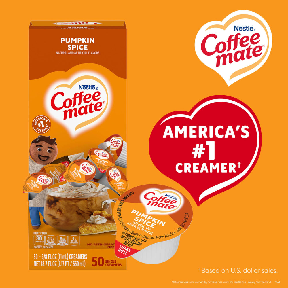 Coffee mate etiqueta nutricional visible con información de ingredientes