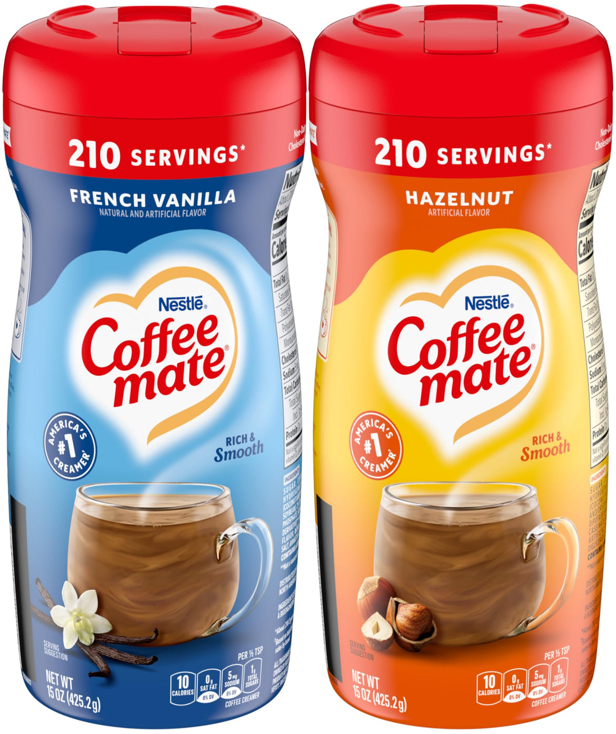 Coffee Mate frontal de pack mostrando envases, visual claro y práctico