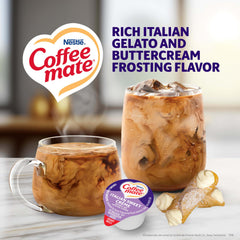 Coffee mate monodosis tubito abierto en primer plano para fácil uso y dosificación
