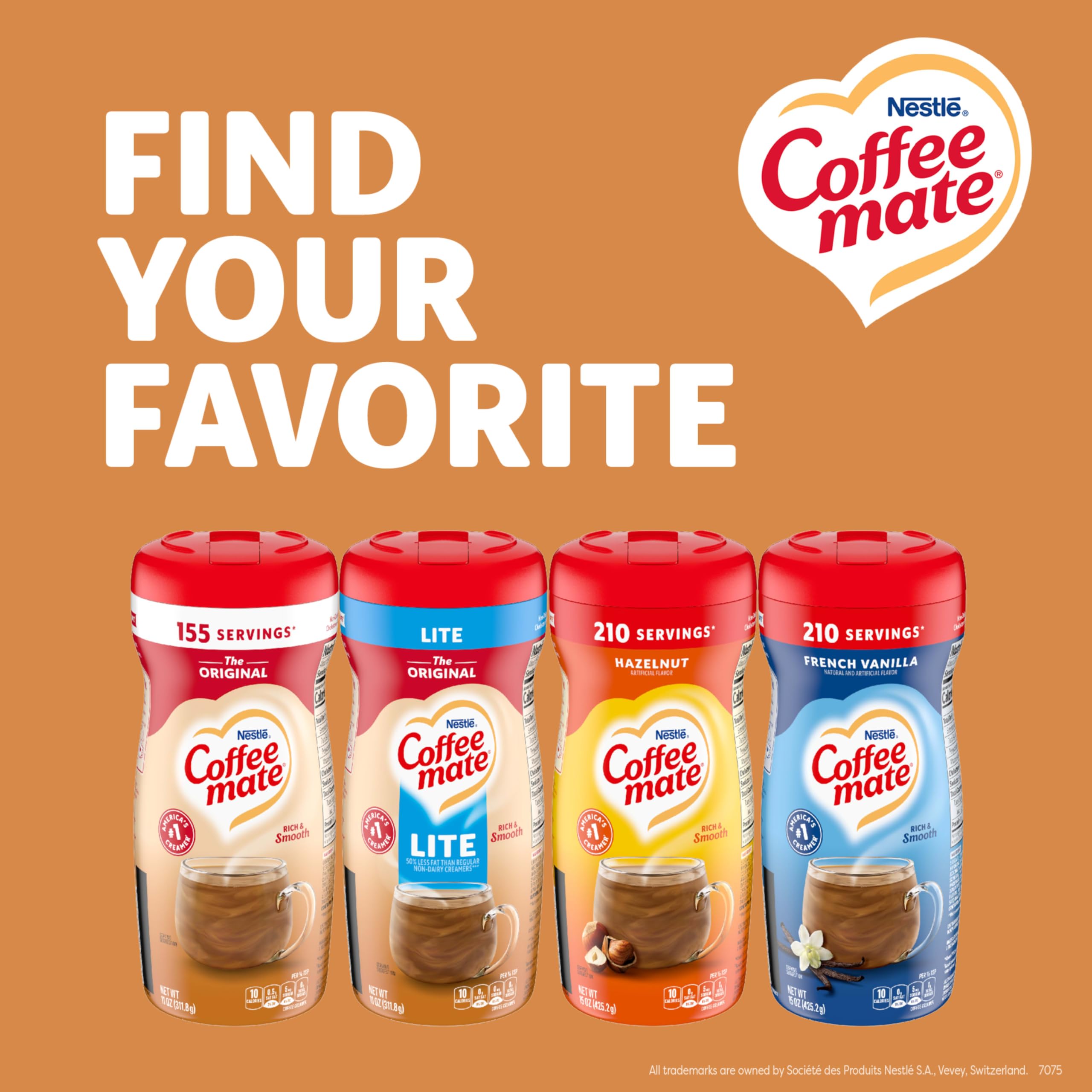 Coffee Mate pack de 12 latas ideal para reposición corporativa
