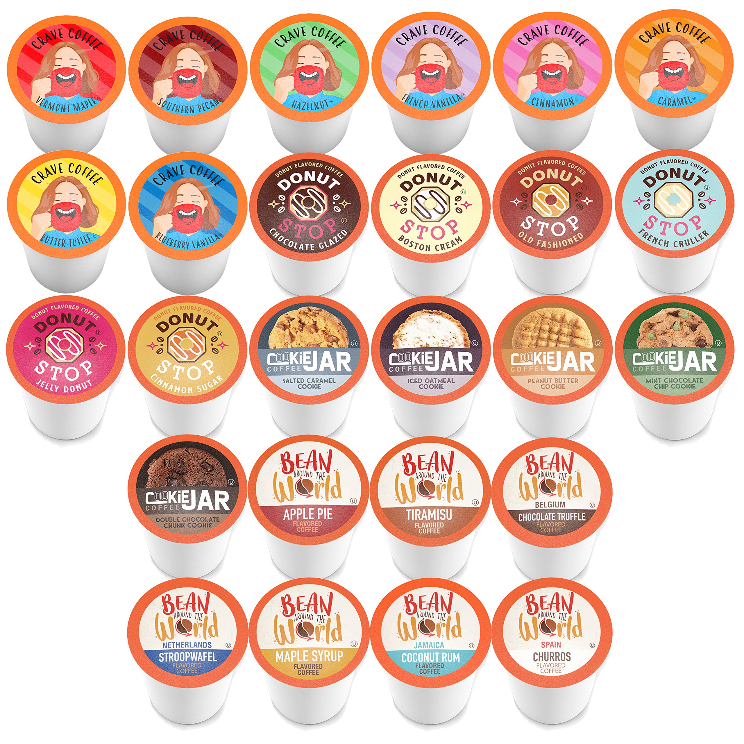 Coffee Pod Variety Packs detalle de etiquetas y sabores para elegir fácilmente