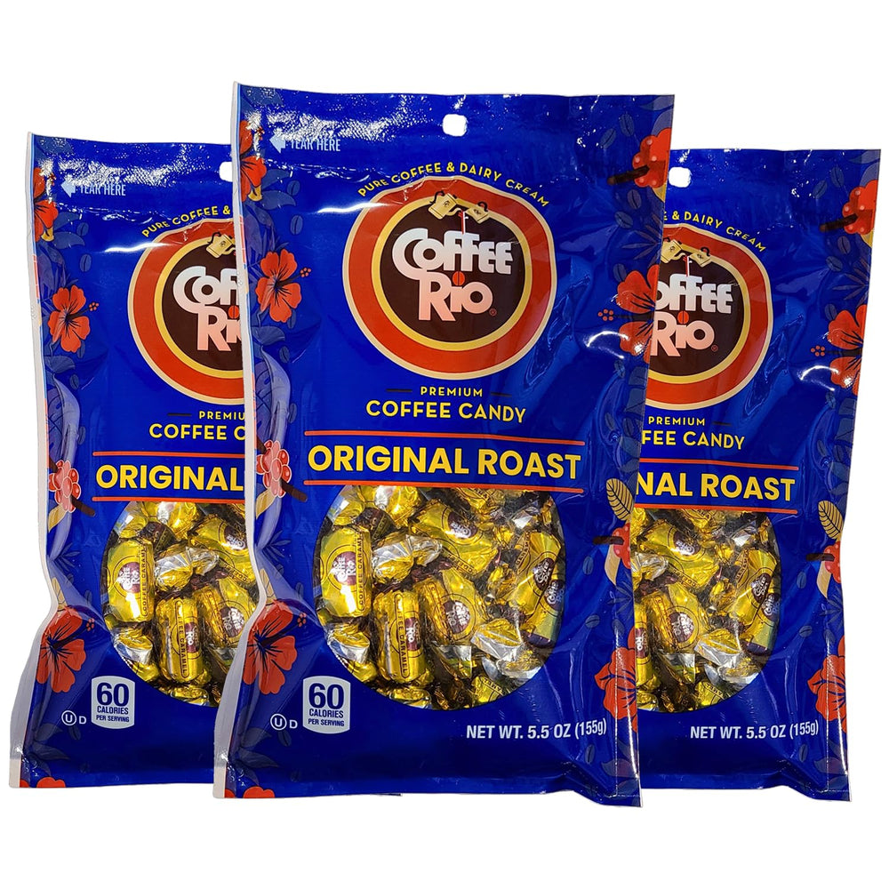 Coffee Rio empaque frontal mostrando pack de tres bolsas y marca