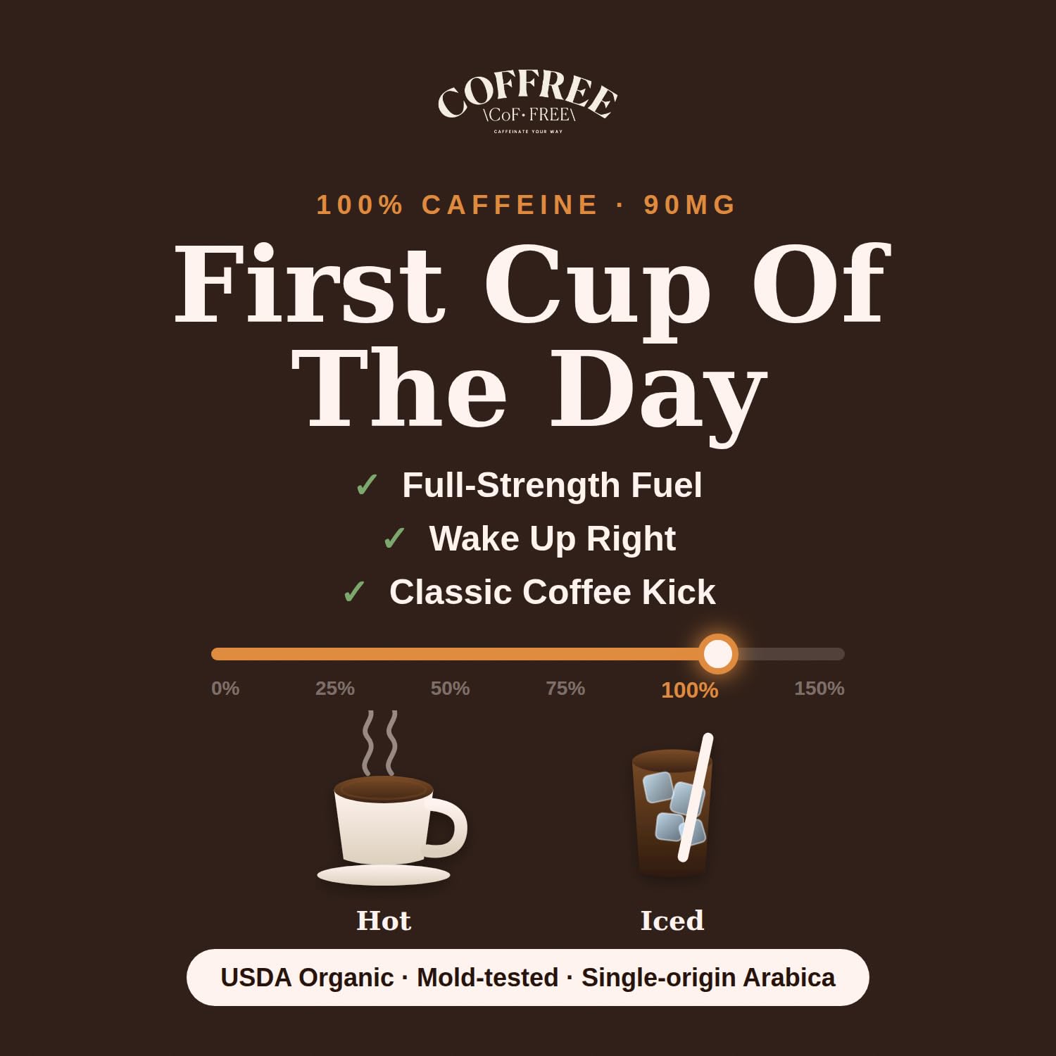 COFFREE textura del polvo instantáneo, solubilidad rápida y sabor limpio
