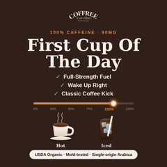 COFFREE textura del polvo instantáneo, solubilidad rápida y sabor limpio